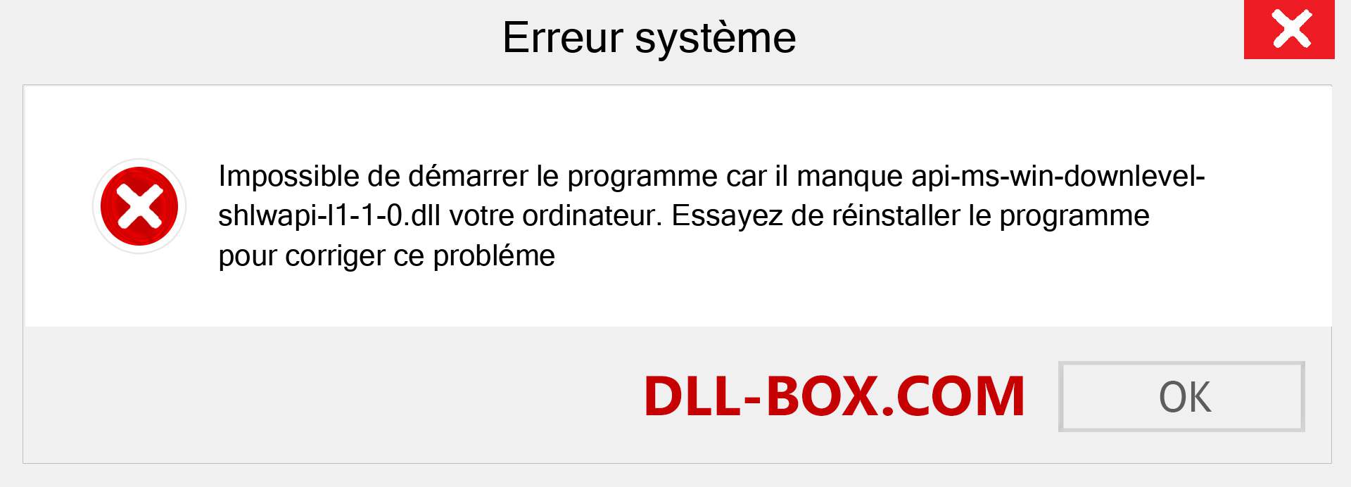 Le fichier api-ms-win-downlevel-shlwapi-l1-1-0.dll est manquant ?. Télécharger pour Windows 7, 8, 10 - Correction de l'erreur manquante api-ms-win-downlevel-shlwapi-l1-1-0 dll sur Windows, photos, images